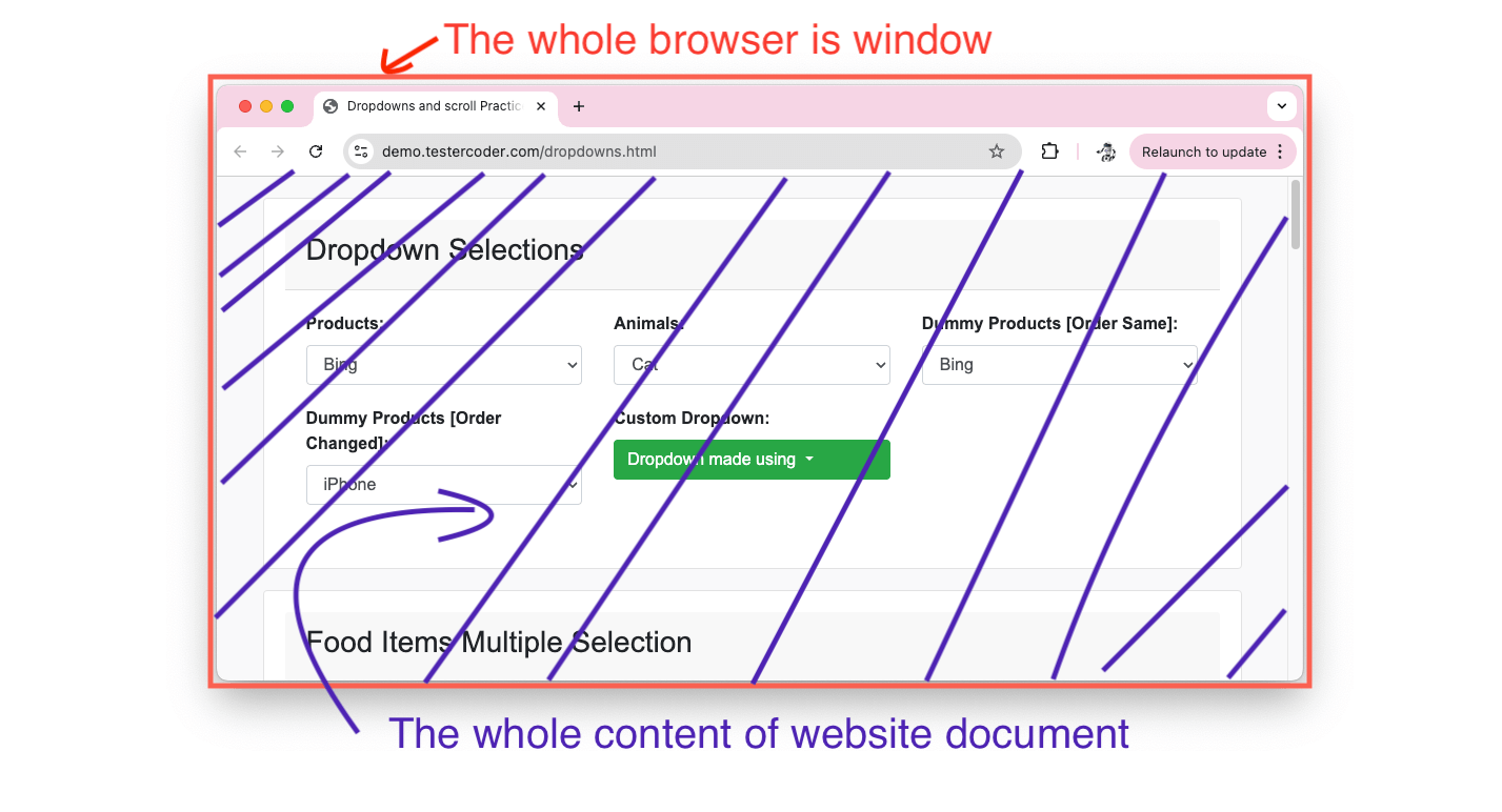 Document Vs Window Playwright Python